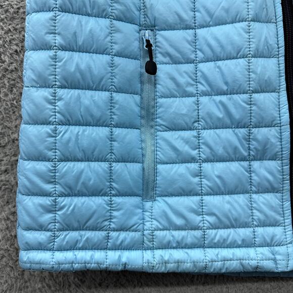 Little Donkey Andy Women's Medium Puffer Vest Blue Zip Pockets Warm - Picture 3 of 10